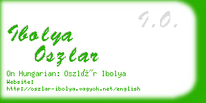 ibolya oszlar business card